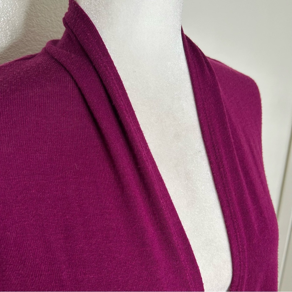 Mix By 41 Hawthorn Stitch Fix Womens Magenta Open Front Cardigan Sweater Size Xl View 3